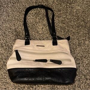 Stone & Co. Black and Cream Shoulder Bag